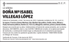 DOÑA  Mª  ISABEL  VILLEGAS  LÓPEZ