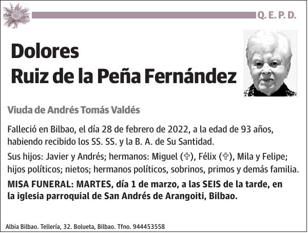 Dolores Ruiz de la Peña Fernández