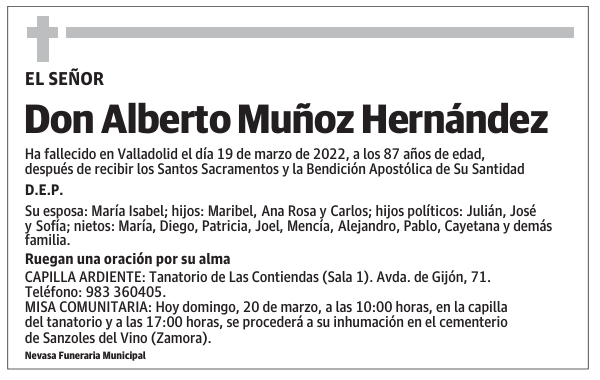 Don Alberto Muñoz Hernández