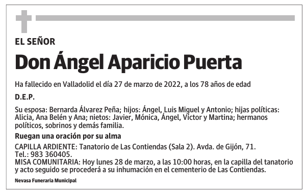 Don Ángel Aparicio Puerta