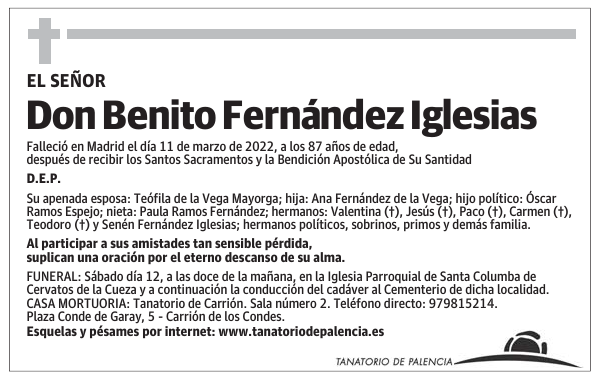 Don Benito Fernández Iglesias