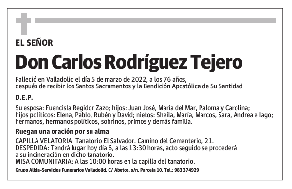 Don Carlos Rodríguez Tejero