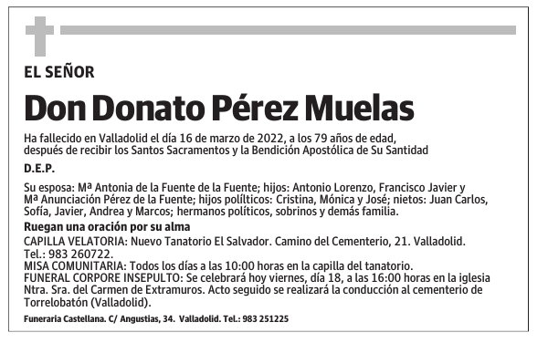 Don Donato Pérez Muelas