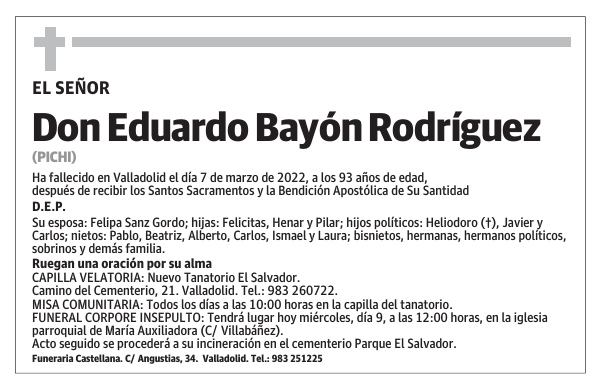 Don Eduardo Bayón Rodríguez