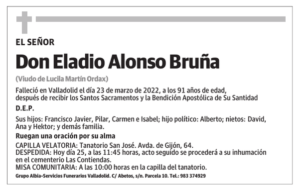 Don Eladio Alonso Bruña