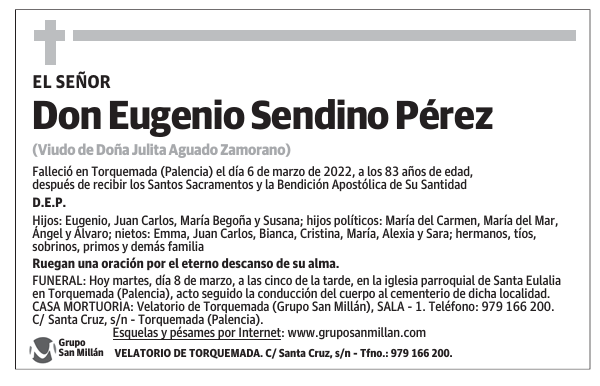 Don Eugenio Sendino Pérez