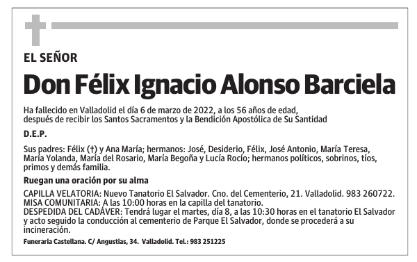 Don Félix Ignacio Alonso Barciela