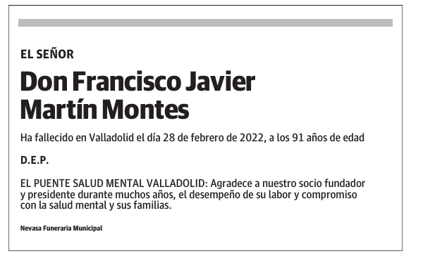 Don Francisco Javier Martín Montes