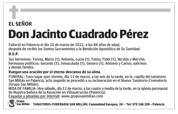 Don Jacinto Cuadrado Pérez