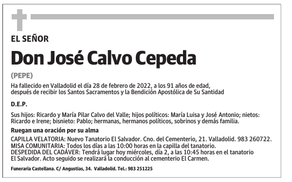 Don José Calvo Cepeda