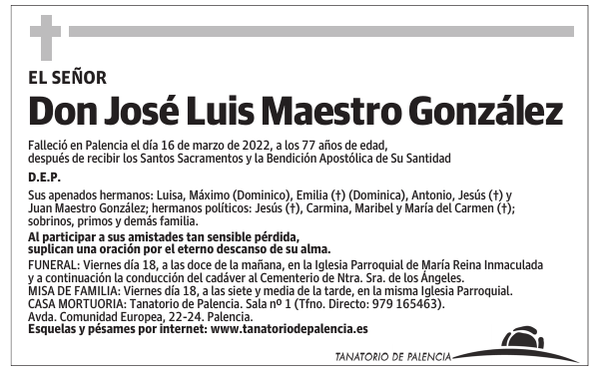 Don José Luis Maestro González