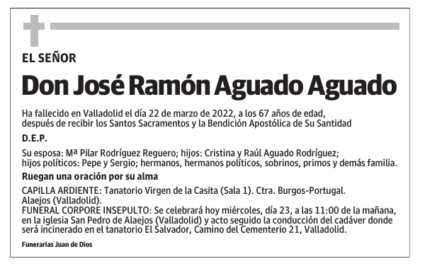 Don José Ramón Aguado Aguado