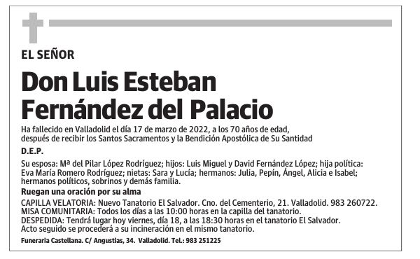 Don Luis Esteban Fernández del Palacio