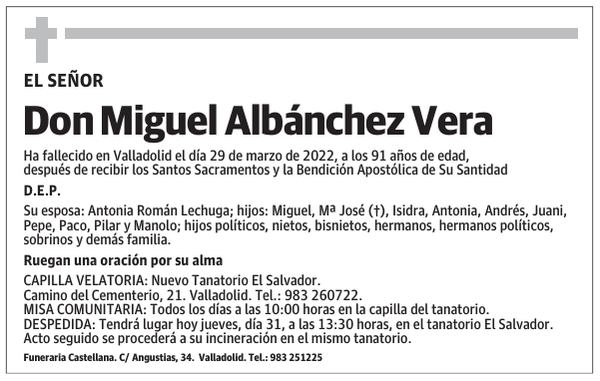 Don Miguel Albánchez Vera
