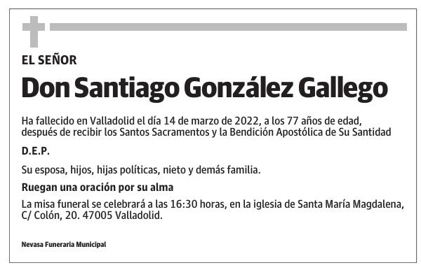Don Santiago González Gallego
