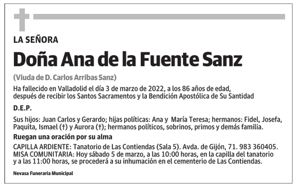 Doña Ana de la Fuente Sanz