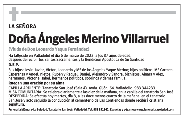 Doña Ángeles Merino Villarruel