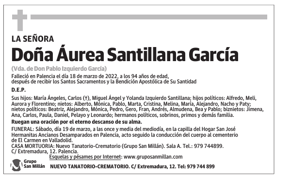 Doña Áurea Santillana García