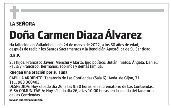Doña Carmen Diaza Álvarez