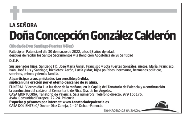 Doña Concepción González Calderón