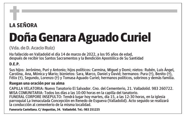 Doña Genara Aguado Curiel