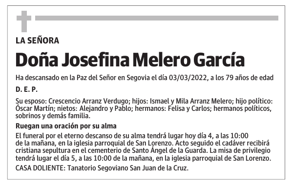 Doña Josefina Melero García