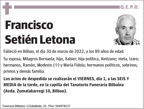 Francisco Setién Letona
