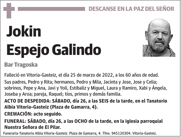 Jokin Espejo Galindo Bar Tragoska