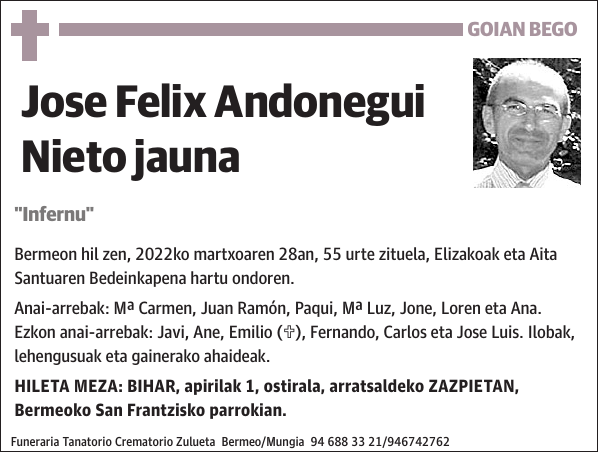 Jose Felix Andonegui Nieto