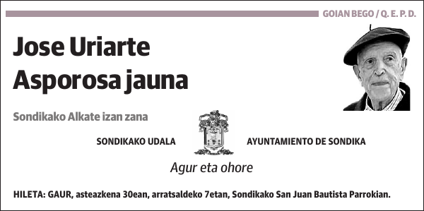 Jose Uriarte Asporosa
