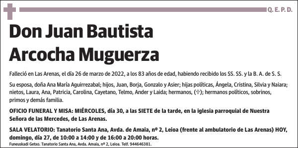 Juan Bautista Arcocha Muguerza