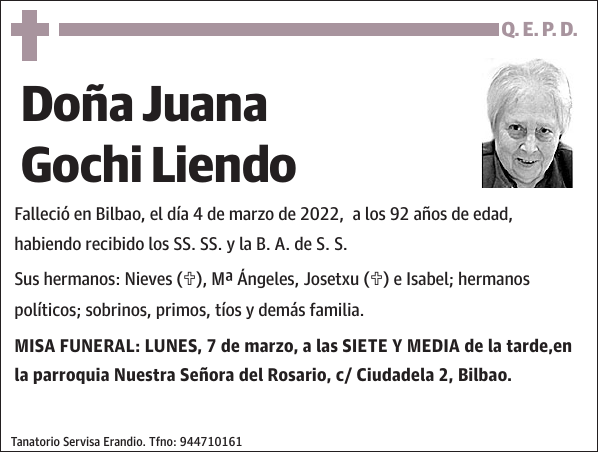 Juana Gochi Liendo
