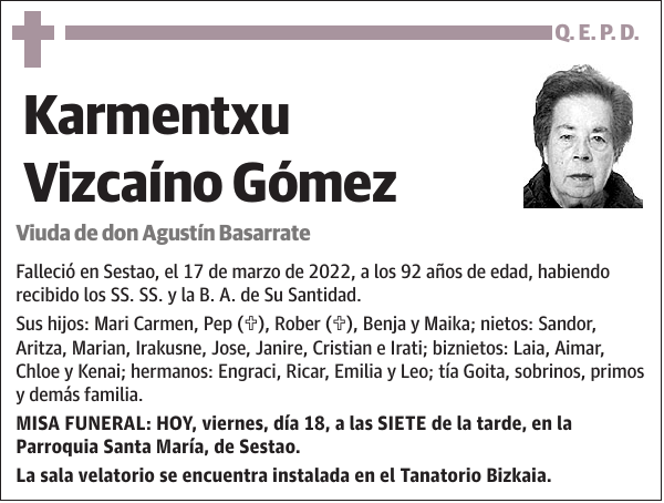 Karmentxu Vizcaíno Gómez