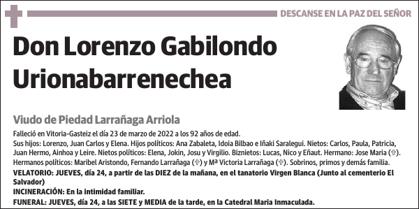 Lorenzo Gabilondo Urionabarrenechea