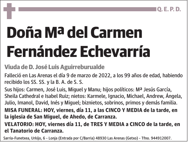 Mª del Carmen Fernández Echevarría