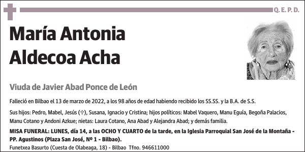 María Antonia Aldecoa Acha