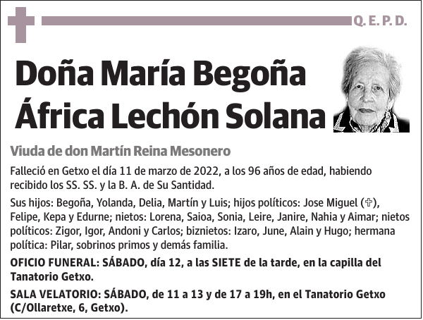 María Begoña África Lechón Solana