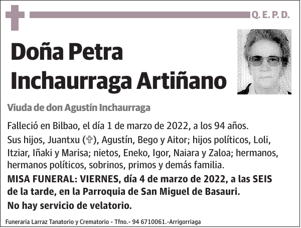 Petra Inchaurraga Artiñano