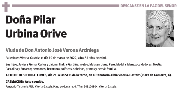 Pilar Urbina Orive
