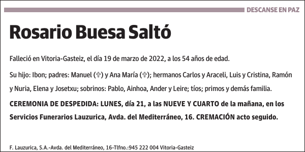 Rosario Buesa Saltó