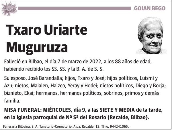 Txaro Uriarte Muguruza