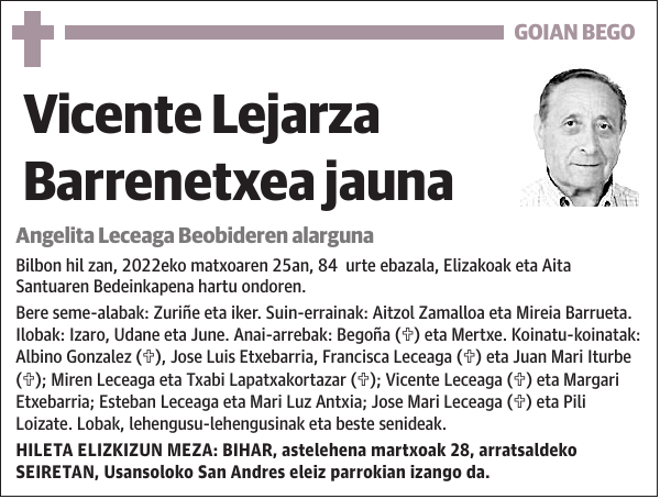 Vicente Lejarza Barrenetxea