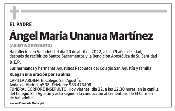 Ángel María Unanua Martínez