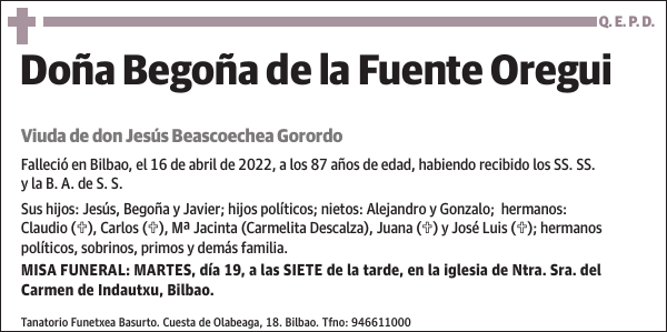 Begoña de la Fuente Oregui