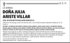 DOÑA  JULIA  ARISTE  VILLAR