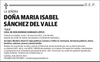 DOÑA  MARIA  ISABEL  SÁNCHEZ  DEL  VALLE