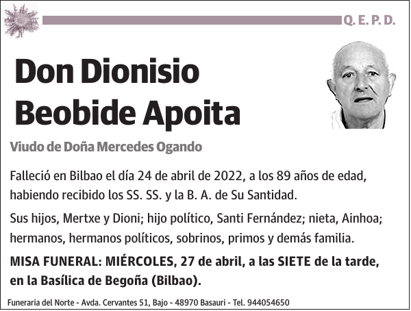 Dionisio Beobide Apoita
