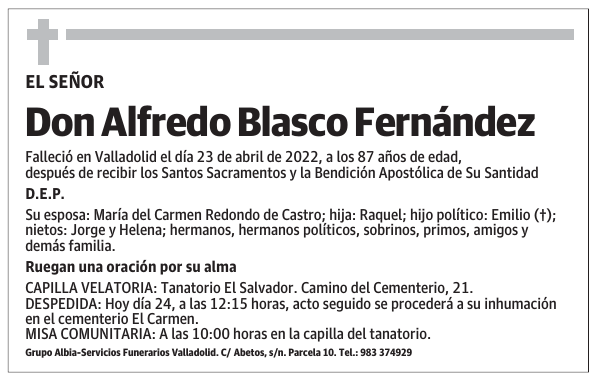 Don Alfredo Blasco Fernández