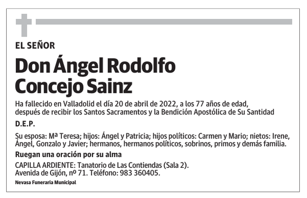 Don Ángel Rodolfo Concejo Sainz