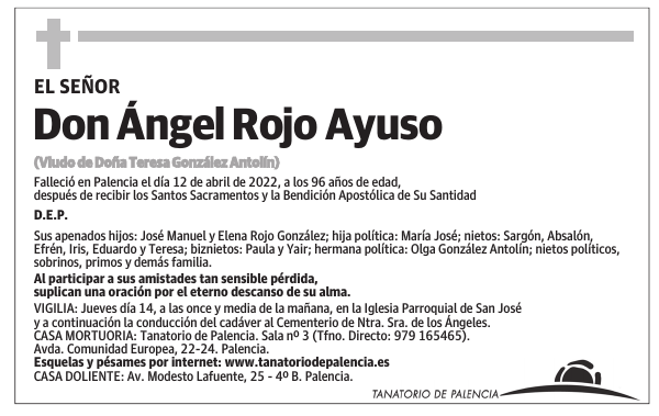 Don Ángel Rojo Ayuso